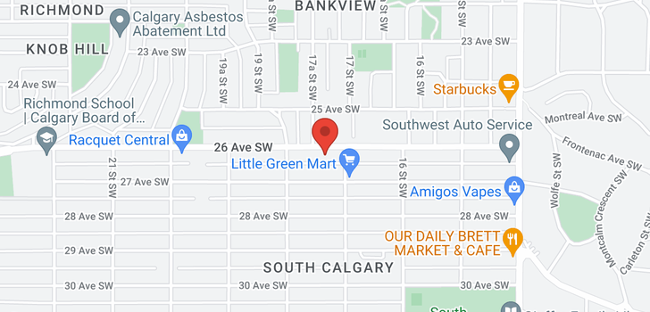 map of 13 1815 26 Avenue SW